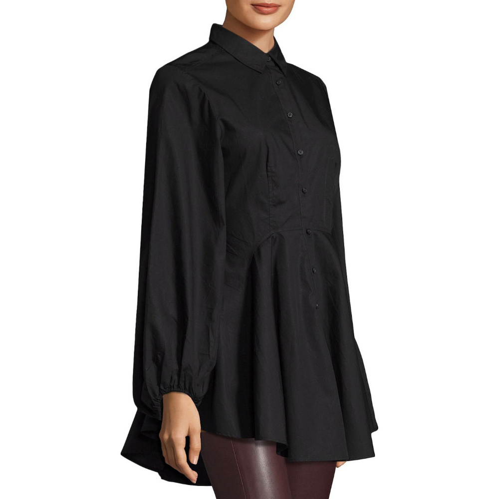 FREE PEOPLE Black All the Time Front Button Tunic - Picture 5 of 8